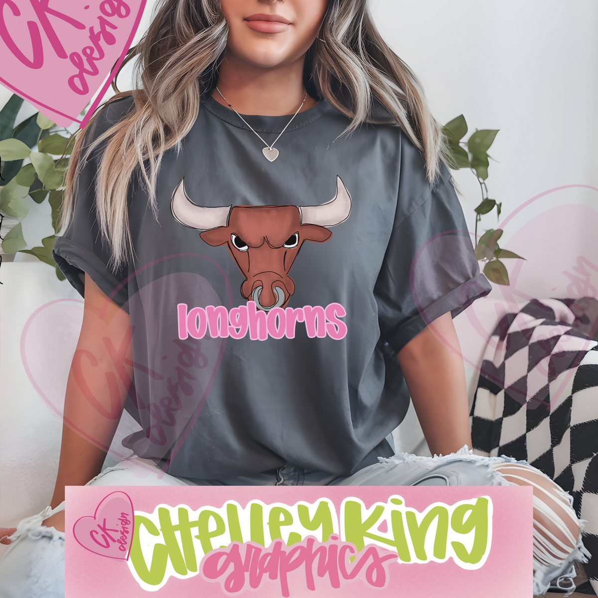 Longhorns Mascot preppy pink out team spirit hand lettered instant digital download PNG for DTG perfect for all of your print needs! Images are 300 dpi and are made for dtg for all of your shirts, cups, bags, mugs, wall art etc.