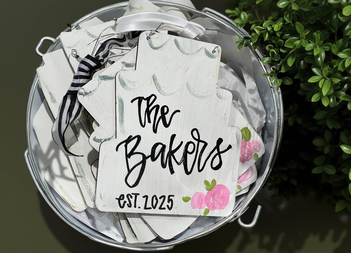 White Wedding Cake Ornament