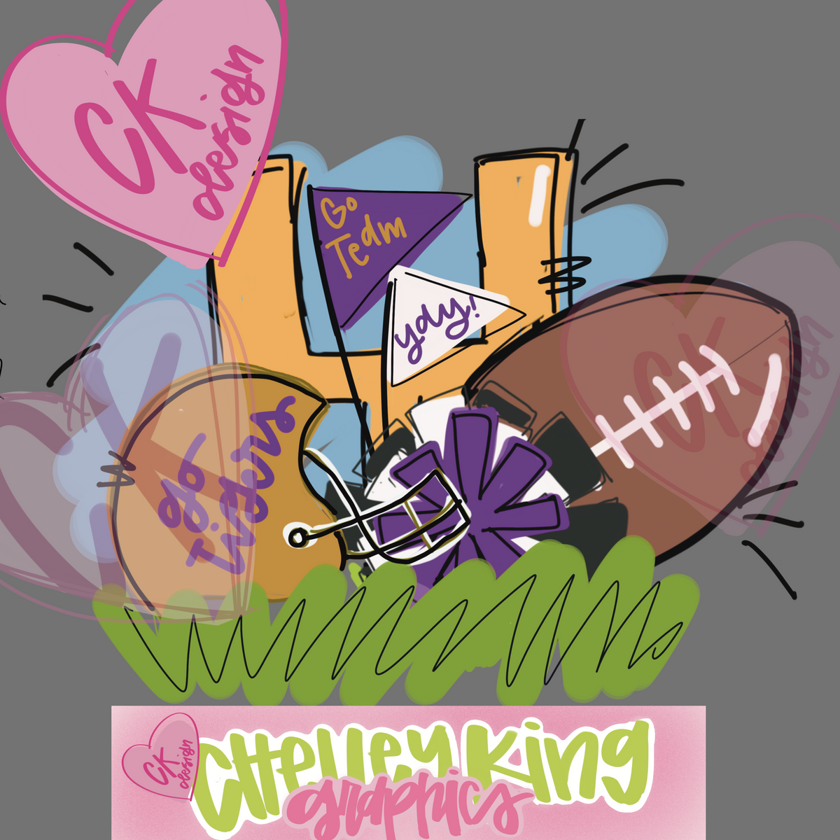 Hand drawn purple and gold football cheer Tigers word art instant digital download PNG for dtg and more!

instant digital download cute bright clipart sublimation design file boutique

PNG's are 300dpi and are sent as finished files and are not for editing.

Would you like this custom to your state or team?&nbsp; Please reach out to me at chelley@chelleyking.com!&nbsp; I would love to do one for you!:)