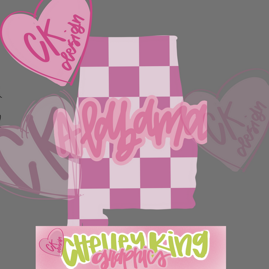 ***this is not a customized product.&nbsp; The file will be sent after payment.&nbsp; If you are looking for a customized design, please see our custom section***

Alabama state hand lettered and drawn instant digital download PNG for your DTG and print needs!&nbsp; Designs are 300 dpi and will work perfectly for shirts, hats, mugs, cups, wall art, and more!

Would you like this custom to your state or team?&nbsp; Please reach out to me at chelley@chelleyking.com!&nbsp; I would love to do one for you!:)