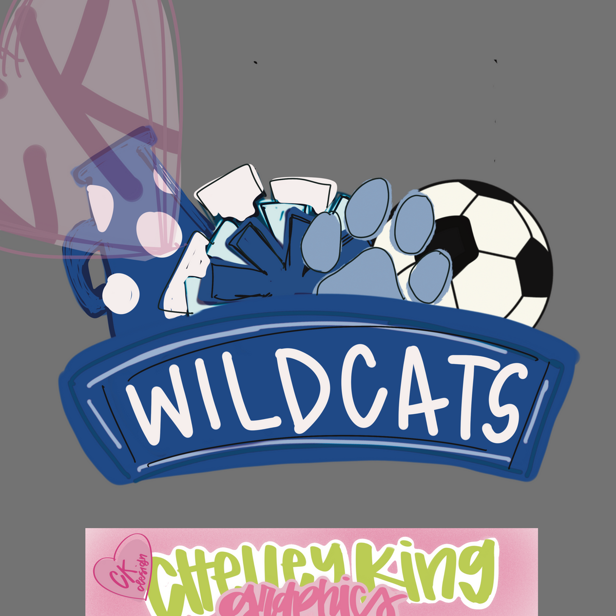 Wildcats football digital PNG instant download