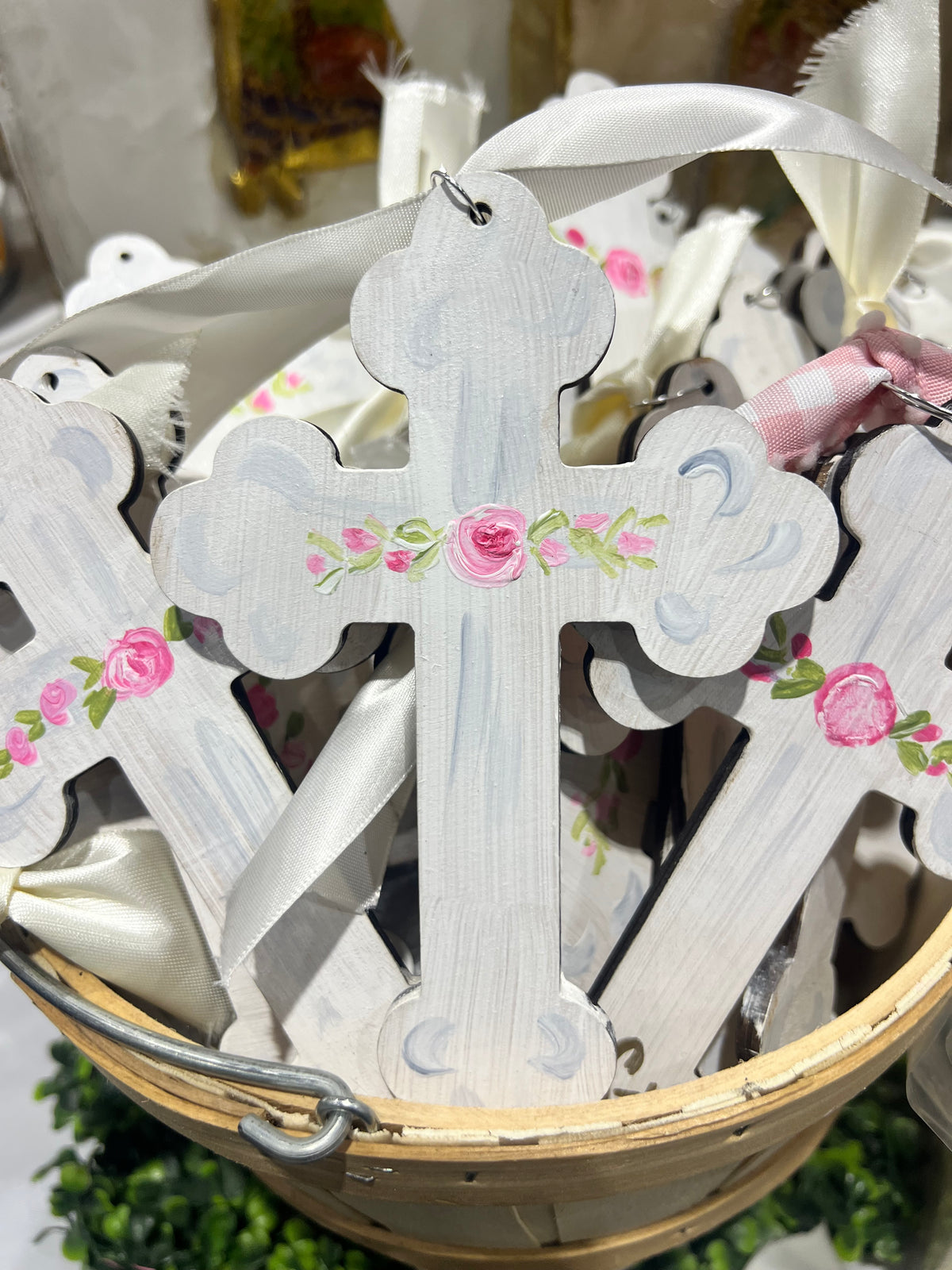 White Cross Ornament