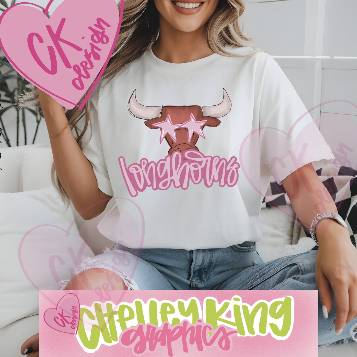 Longhorns Mascot preppy pink out team spirit hand lettered instant digital download PNG for DTG perfect for all of your print needs!&nbsp; Images are 300 dpi and are made for dtg for all of your shirts, cups, bags, mugs, wall art etc.