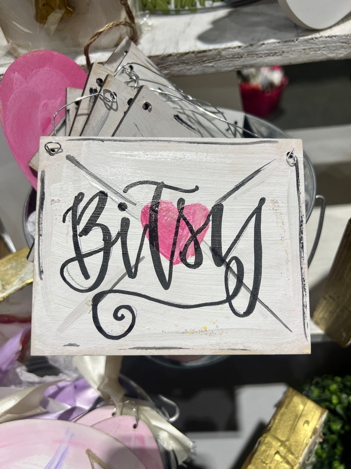 White Heart Envelope Ornament