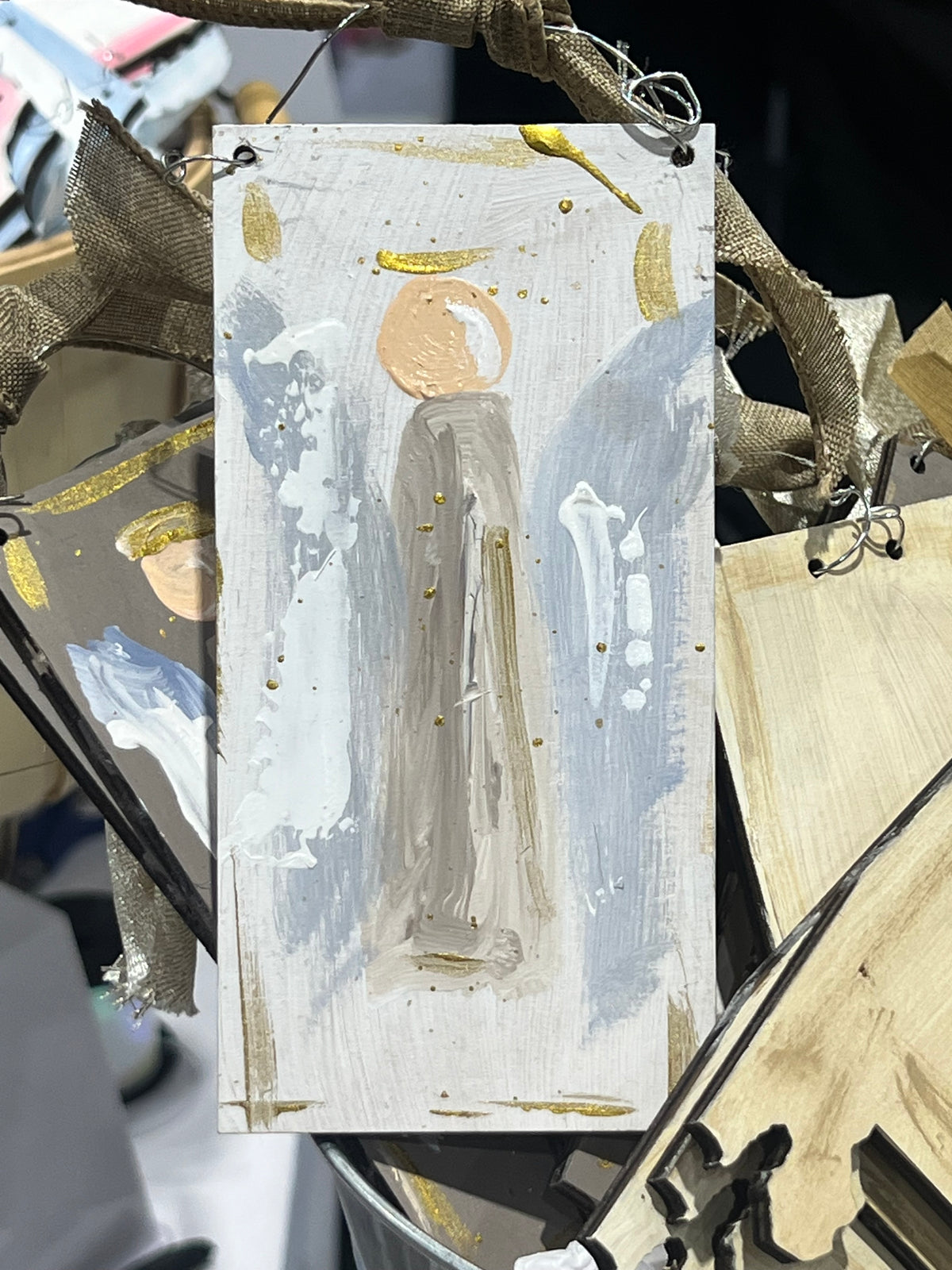 3”x6” Rectangle Angel Ornament