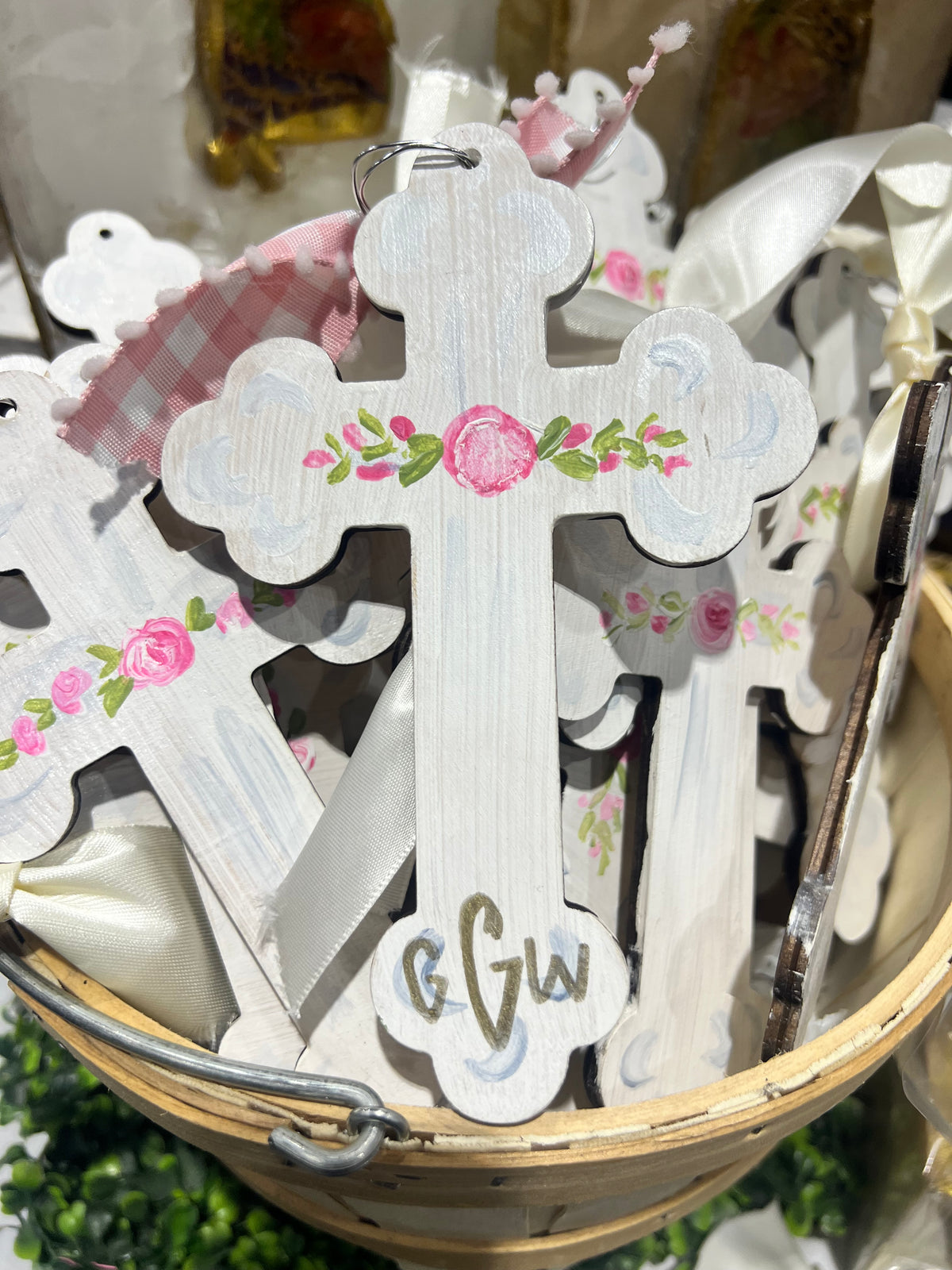 White Cross Ornament
