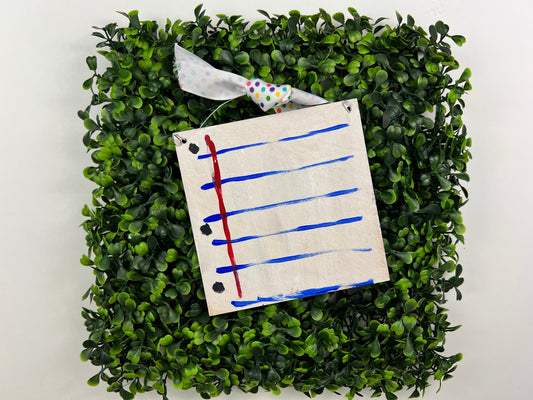 White Notebook Paper Ornament