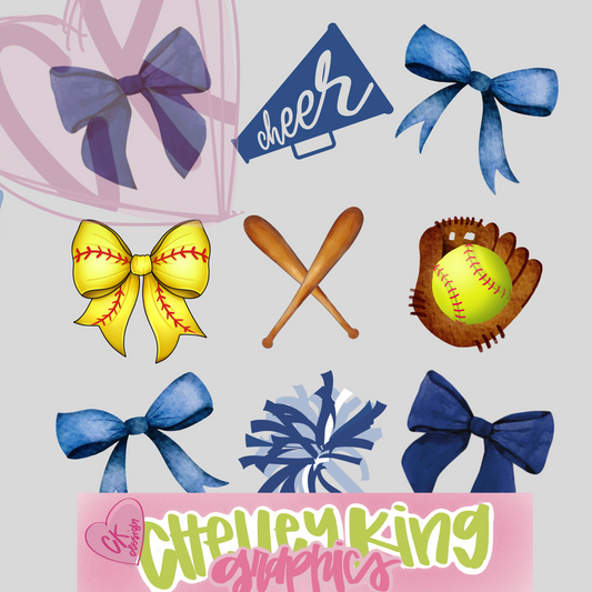 Custom Sports Coquette DTG PNG design